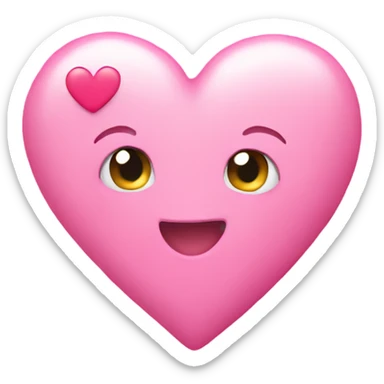 Cute heart pink sticker