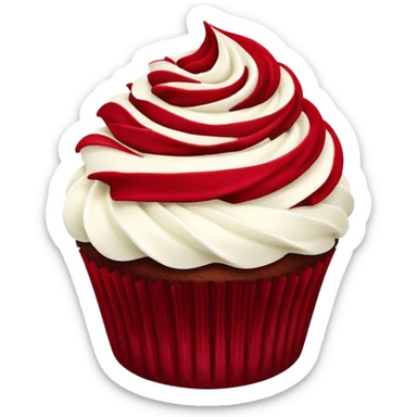 ultra realistic red velvet cupcake sticker