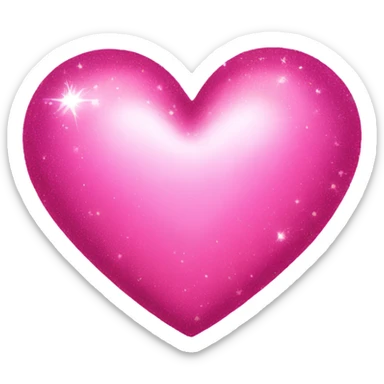 Sparkly pink heart sticker