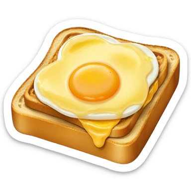 mushy egg on toast sticker