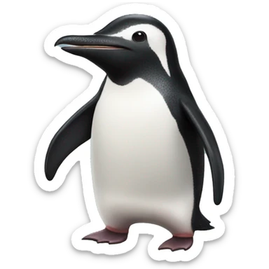 A pengushark, an animal similar to a penguin with shark features sticker