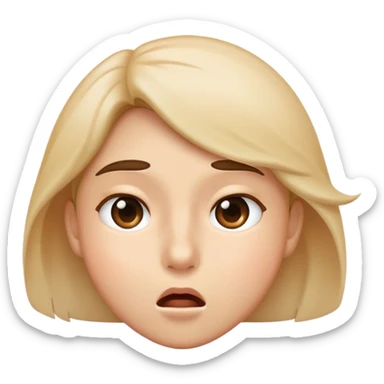 Visage qui souffle sticker