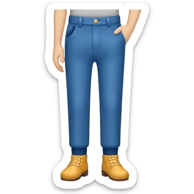 A little guy with no limbs but legs with pants ☺️👖 sticker