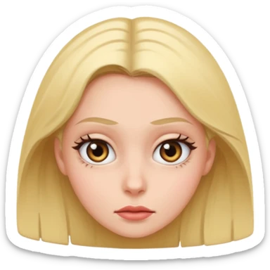 dramatic girl rolling eyes sticker