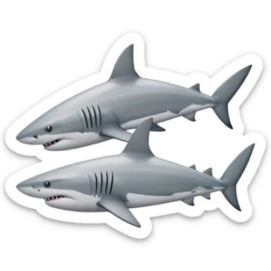 Put the shoes on the fins of the shar sticker