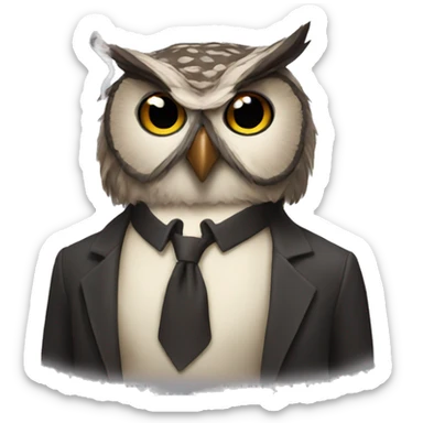 smoking owl sticker