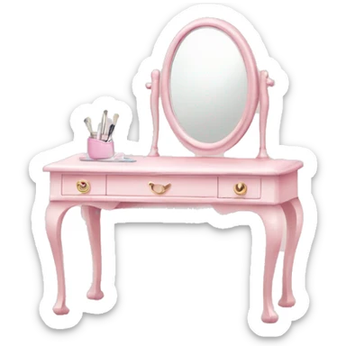 light pink dressing table  sticker