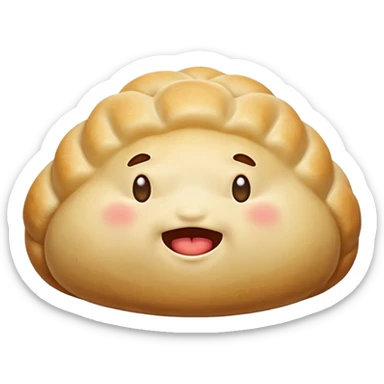 Dumpling with drool face sticker