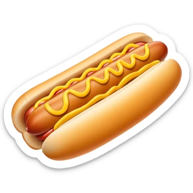 Retro style hot dog with minimal details like first generation emoji sticker