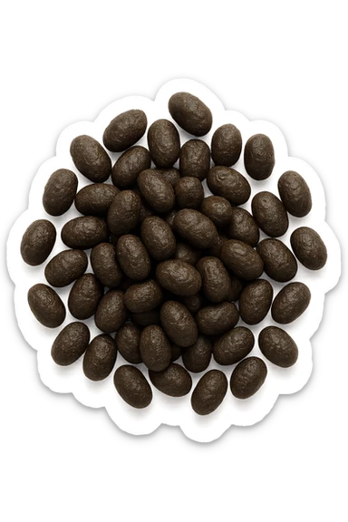 FECI DI ANIMALE A PALLINI VISTE DALL'ALTO, iperrealistico 4k, ISOLATA SU SFONDO BIANCO sticker