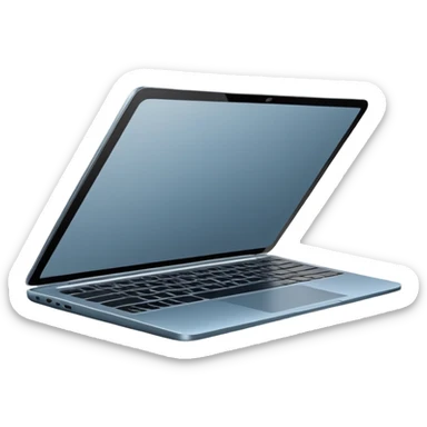 3D minimal icon of a premium laptop with a subtle #FF3D00 accent. Clean, modern, high-end tech style. sticker