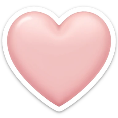pale pink heart sticker