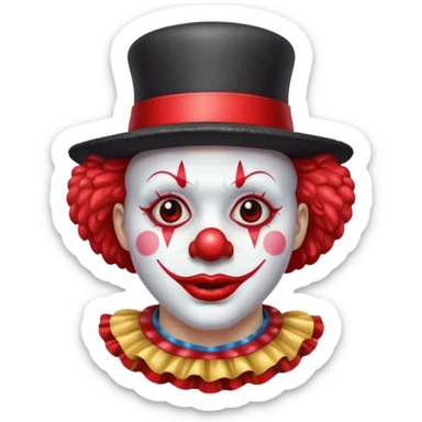 red glitter clown retarded sticker