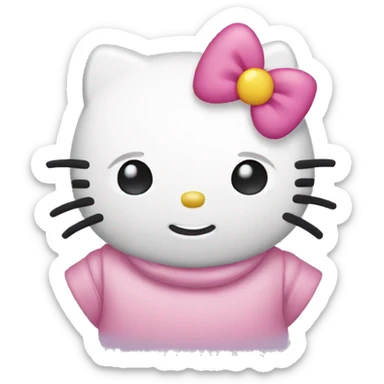 Cute hello kitty emoji sticker