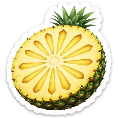pineapple slice circular no leaves sticker