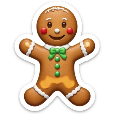 Christmas gingerbread easy sticker