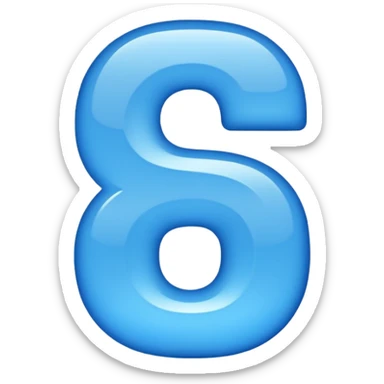 digit six sticker
