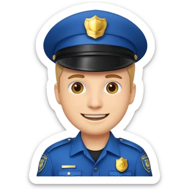 Polizist Emoji mann sticker
