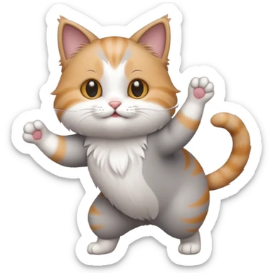 cute dancing cat sticker