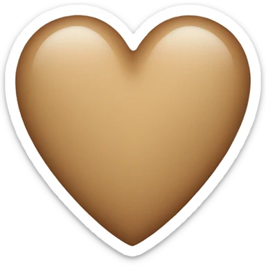 Light brown heart  sticker
