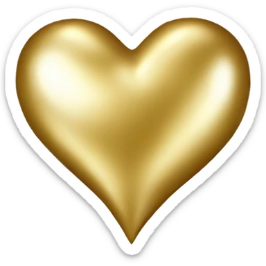 gold heart sticker