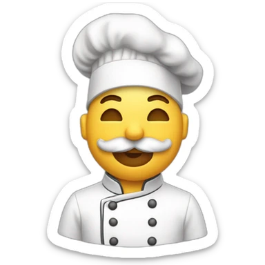 chef qui fait un bisou sticker