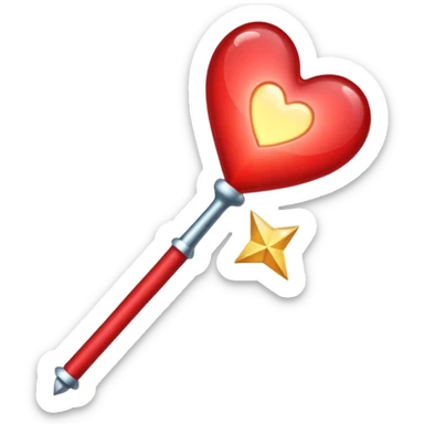 heart magic wand sticker