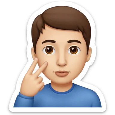 Putting finger in a nose  sticker