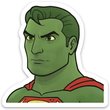 Superman in adventure time style sticker