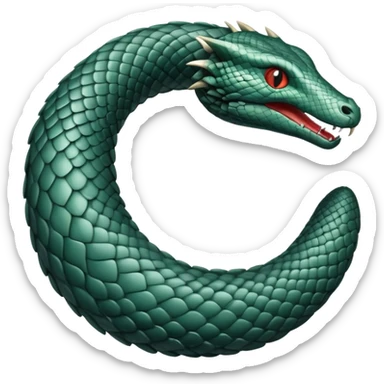 ouroboros serpent eating its own tail in a circle sticker