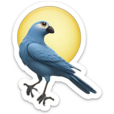 Un oiseau sur une toiture sticker