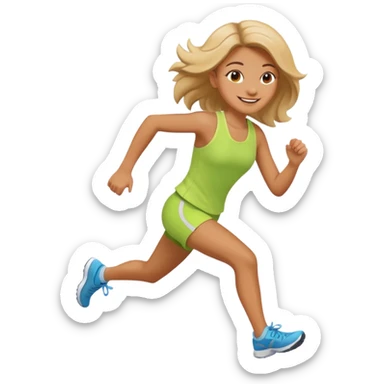 run girl sticker