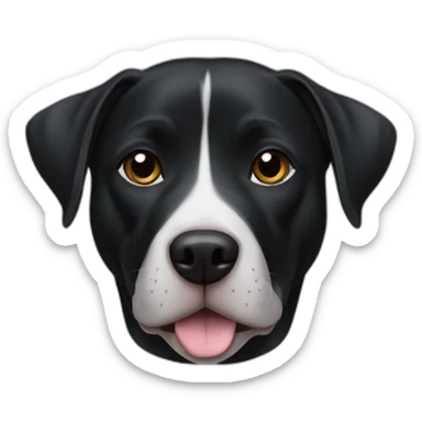 Black Pitbull lab mix sticker