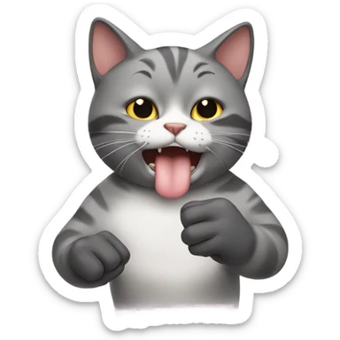 cat licking your hand sticker