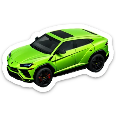 Lime green lambo urus sticker