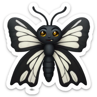 black goth butterfly sticker
