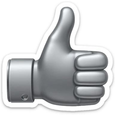 thumbs up but grey no thts bad i want like the android one but color is grey sticker