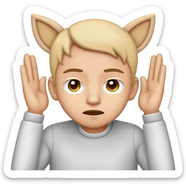 emoji holding ears to say sorry sticker
