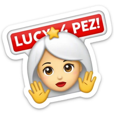 a sign that say "Lucy 4 Prez" sticker