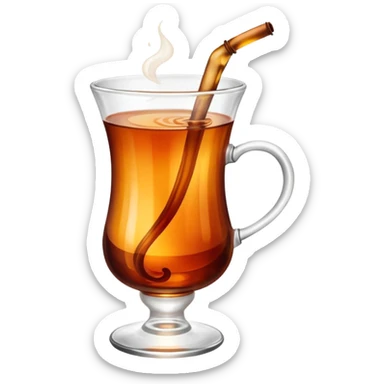Turkish tea in a cup  sticker