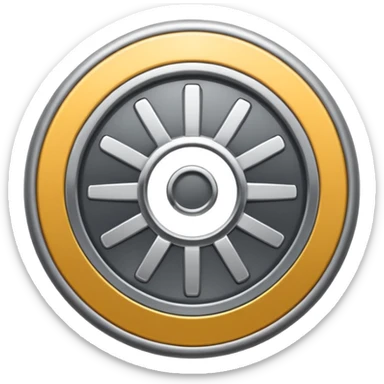 Genrate for me a settings wheel like an iphone sticker