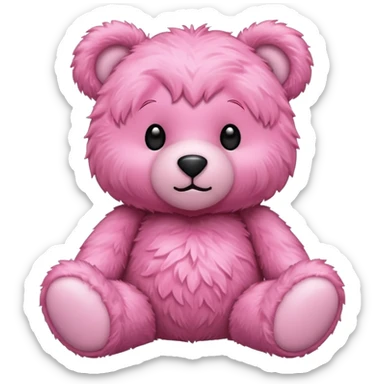 pink teadybear sticker