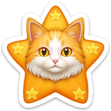 A cat inside of a star ⭐️ 🐱 sticker