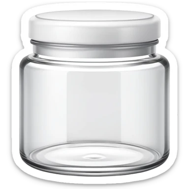 empty cosmetic jar icon with the lid off, showing it's used up sticker