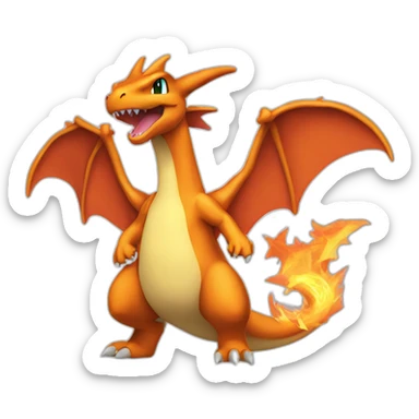 Charizard from 1st gen sticker