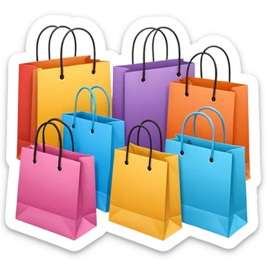Shopping bags sticker