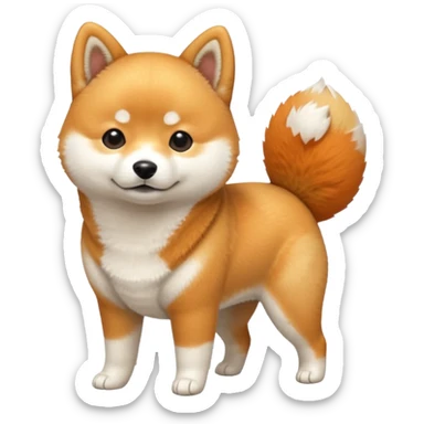 a full body of cute shiba sticker