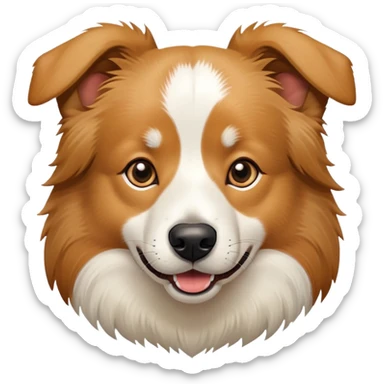 bordercollie mixed with a chinese rural dog sticker