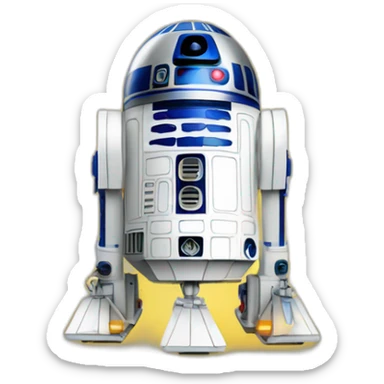 R2D2 electricity sticker