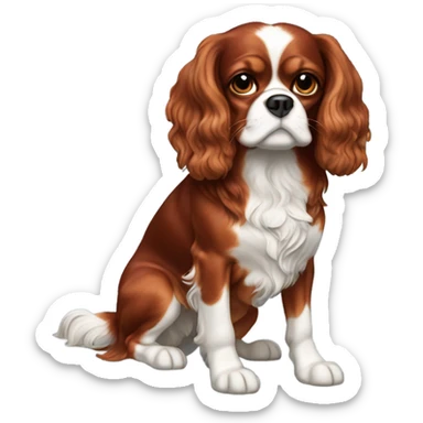 King Charles cavalier ruby colour  sticker